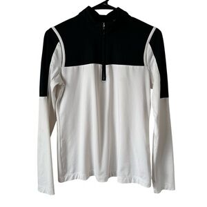 EP Pro Women’s 1/4 Zip‎ Mock Neck Top Athletic Golf Black & White Pickleball Sm